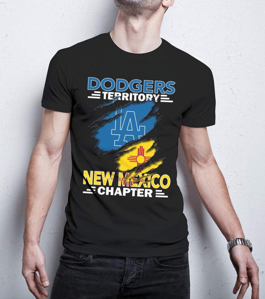 Dodgers Territory New Mexico Chapter LA Logo And Zia T-Shirt