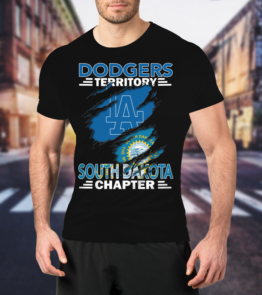 Dodgers Territory LA Logo South Dakota Chapter T-Shirt