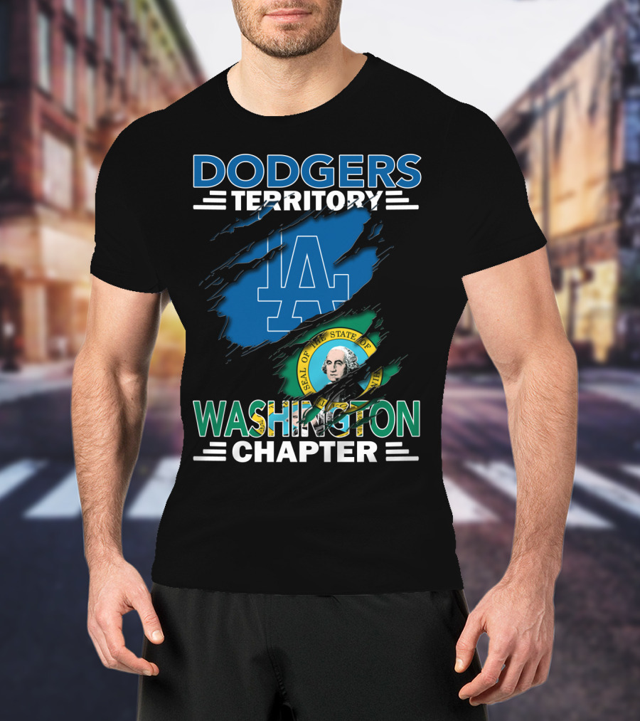 Dodgers LA Territory Washington Chapter Seal Of The State T-Shirt