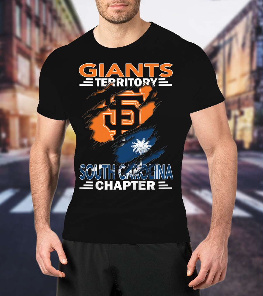 Giants Territory South Carolina Chapter Logo With Palm And Crescent Symbol T-Shirt