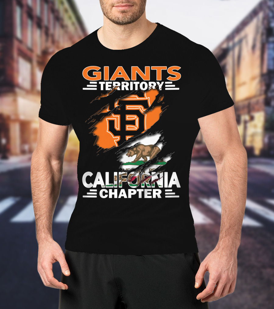 Giants Territory California Chapter Sf Logo Bear Flag T-Shirt