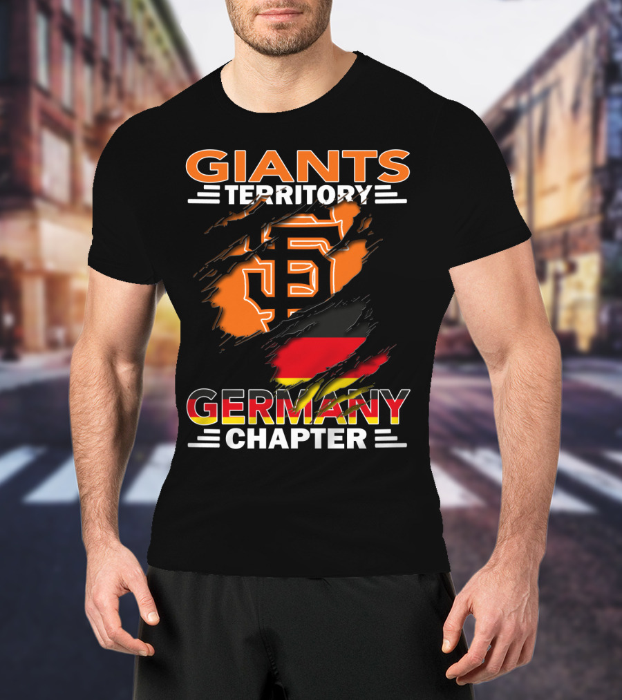 Giants Territory Germany Chapter Sf Baseball Logo With German Flag T-Shirt
