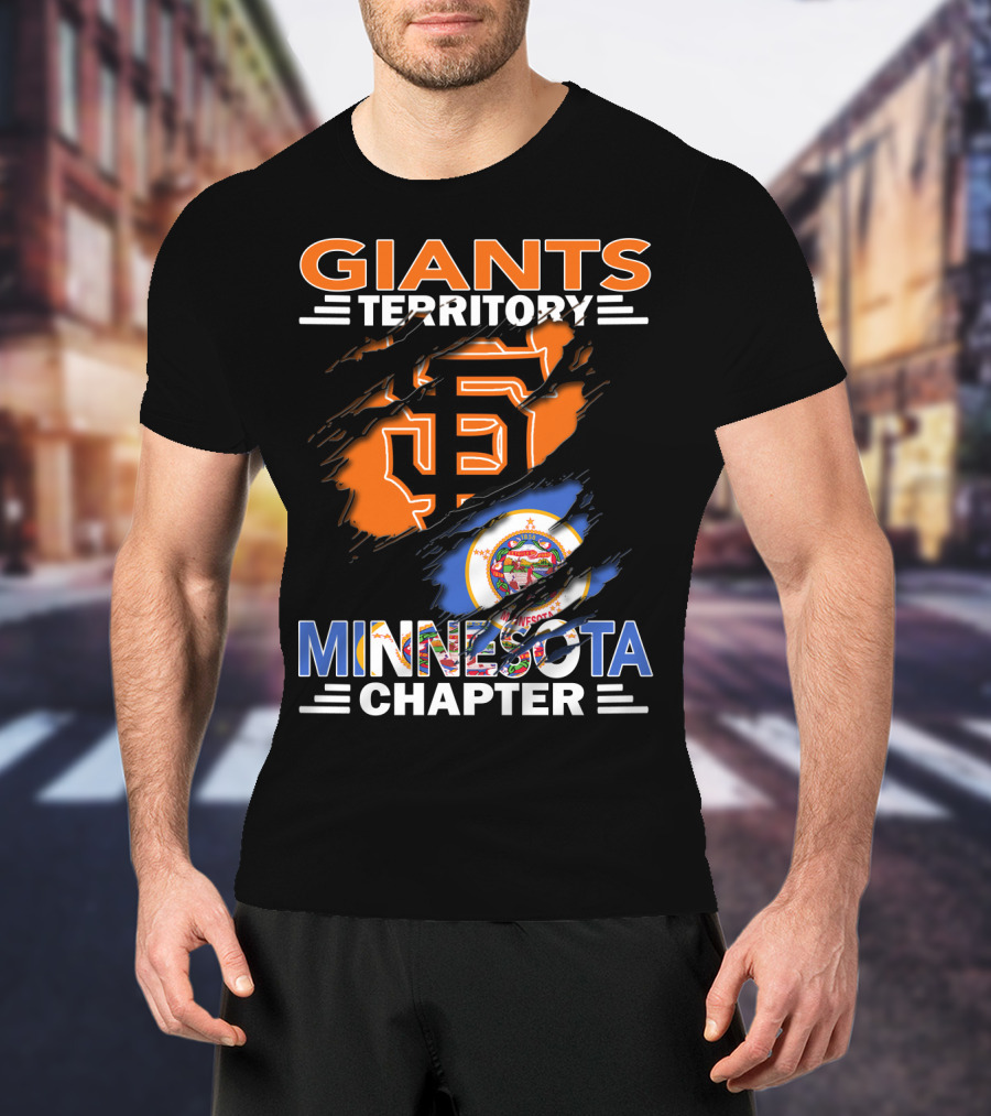Giants Territory Minnesota Chapter San Francisco Giants Logo Minnesota State Flag T-Shirt