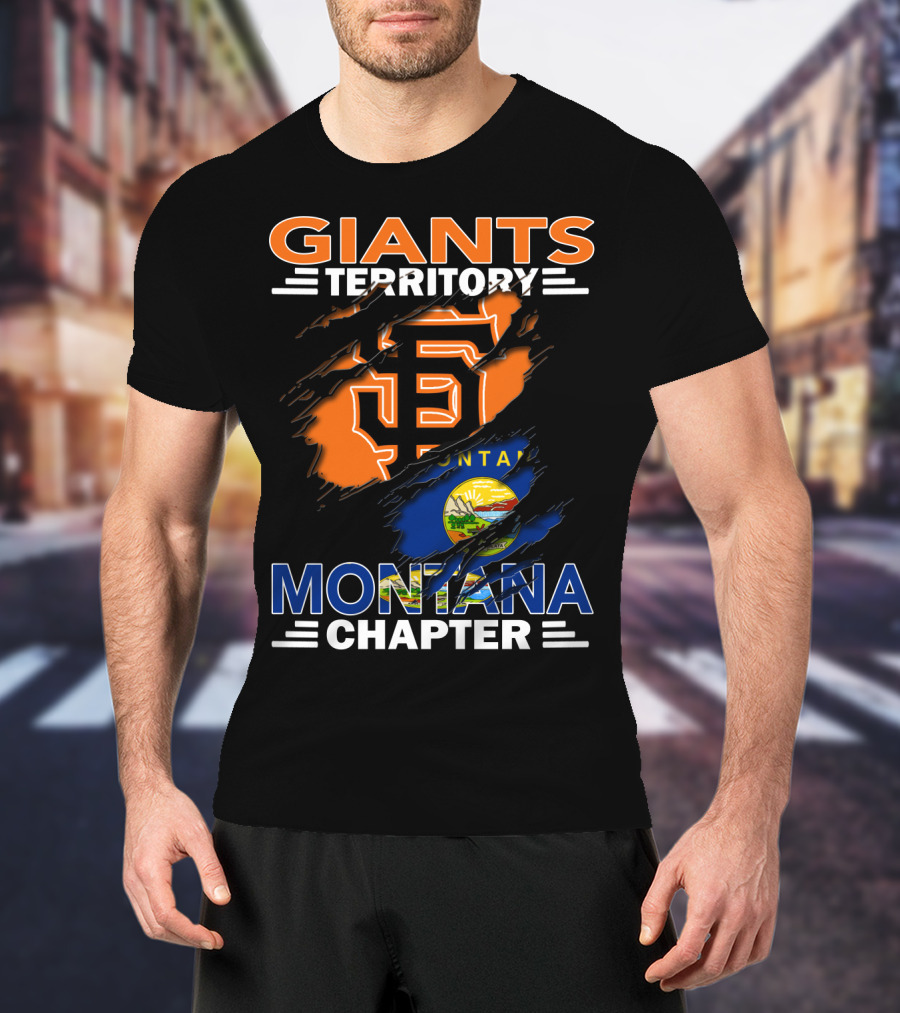 Giants Territory Montana Chapter San Francisco Giants Logo And Montana State Flag T-Shirt