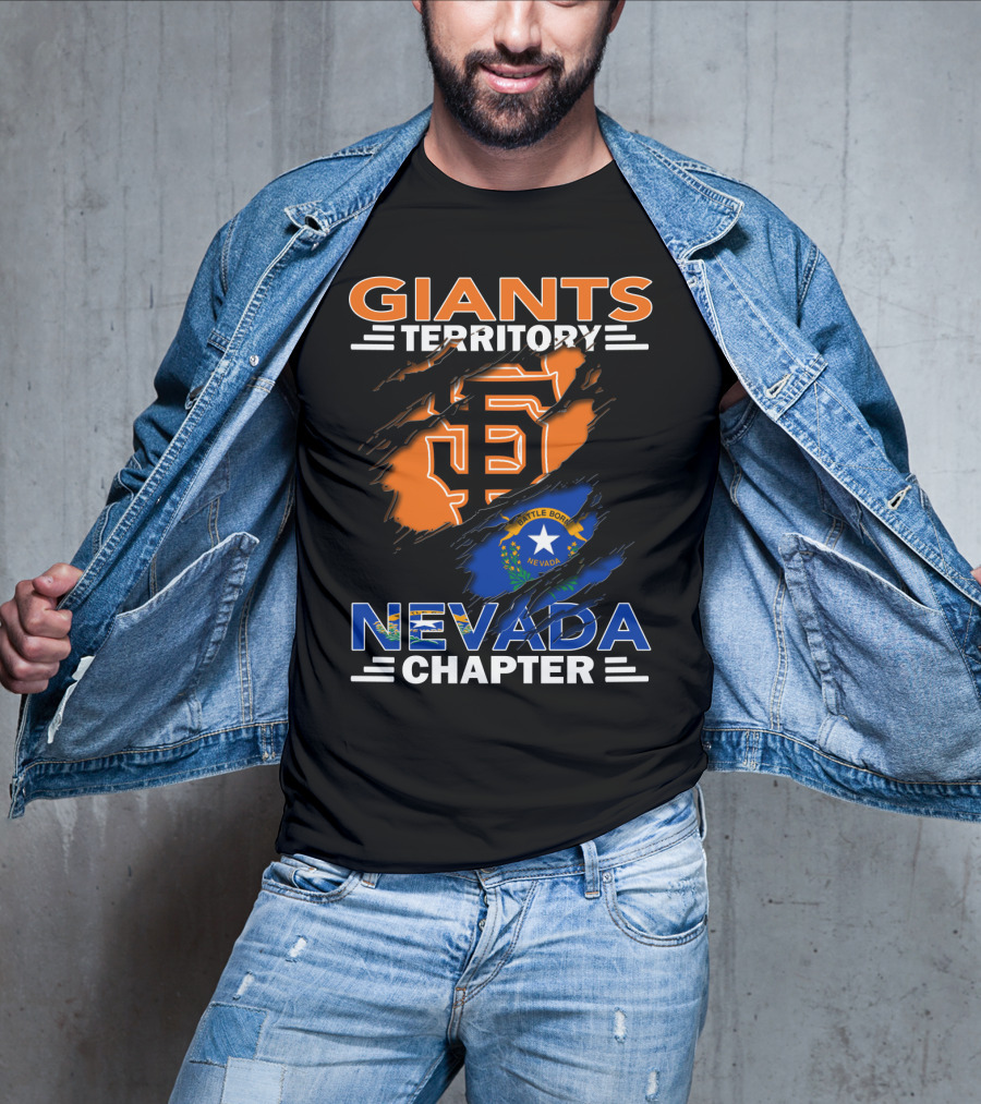 Giants Territory Nevada Chapter Battle Born State Flag San Francisco Giants T-Shirt