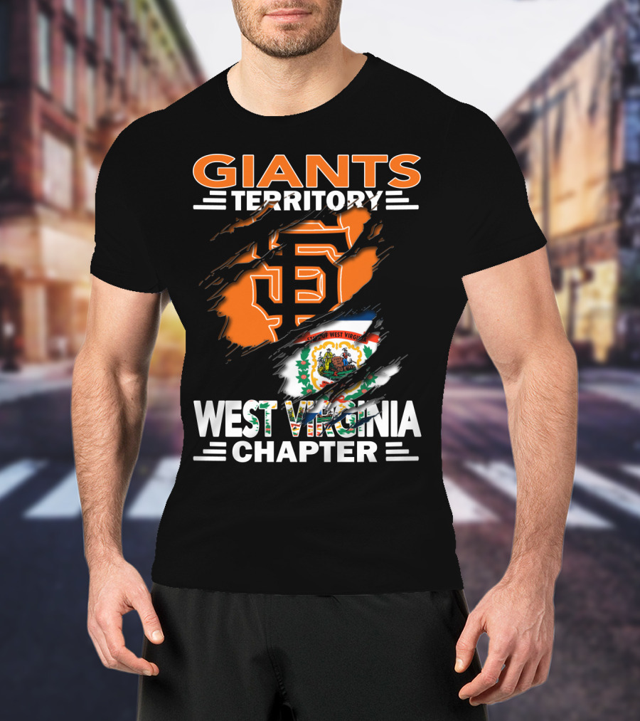 Giants Territory Sf Logo West Virginia State Flag Chapter T-Shirt