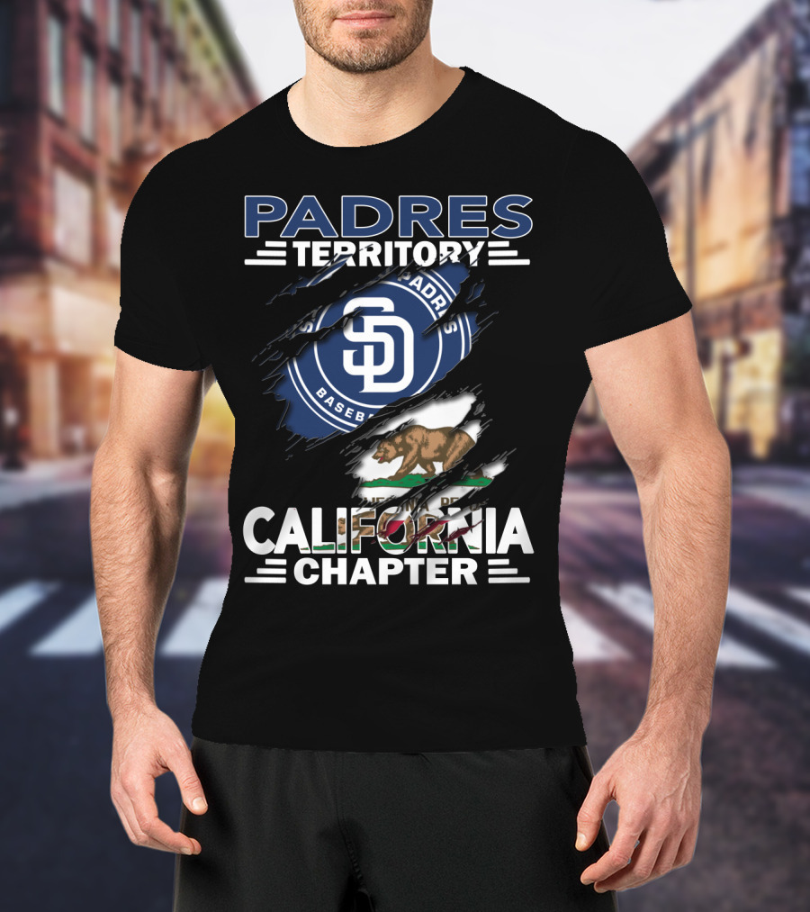 Padres Territory San Diego California Chapter Baseball Bear Flag T-Shirt