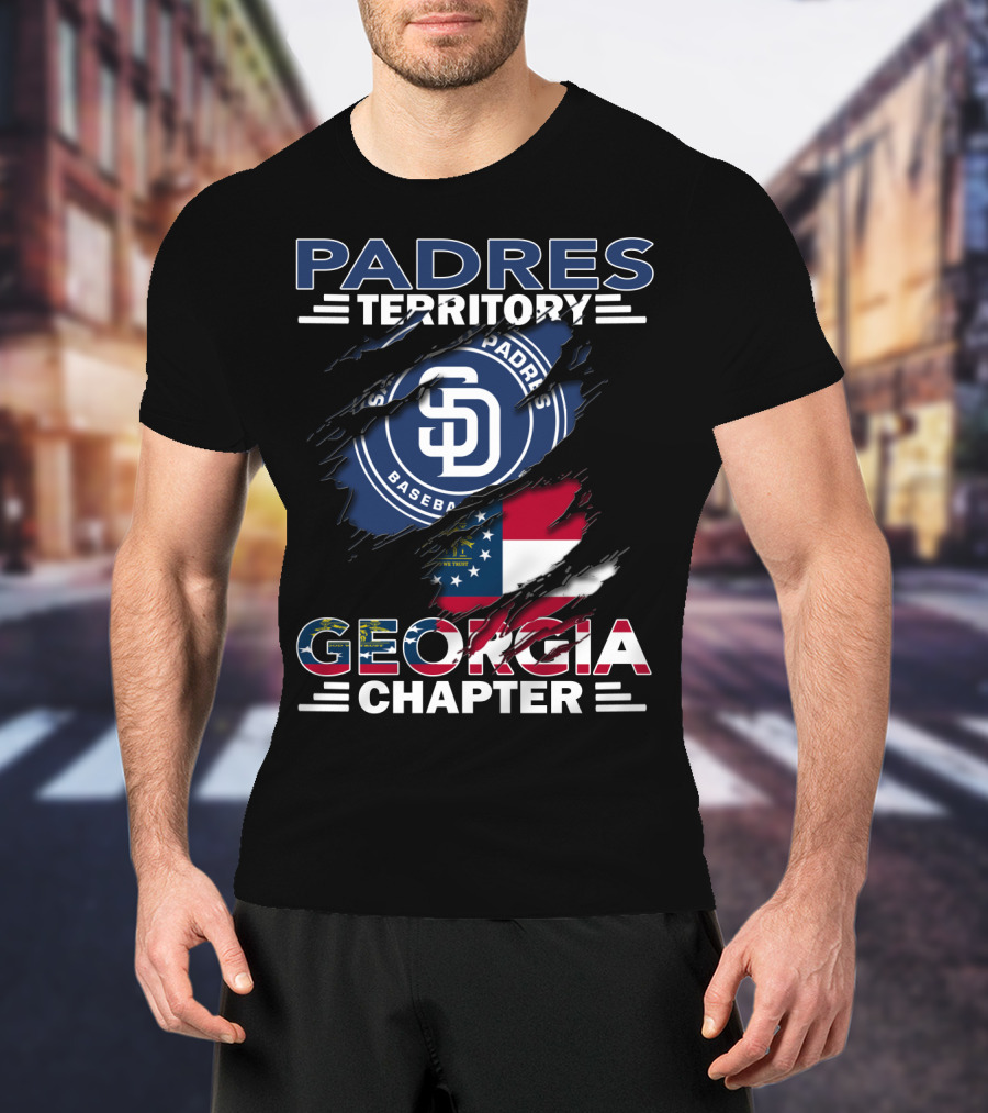 Padres Territory Georgia Chapter San Diego Baseball Flag T-Shirt