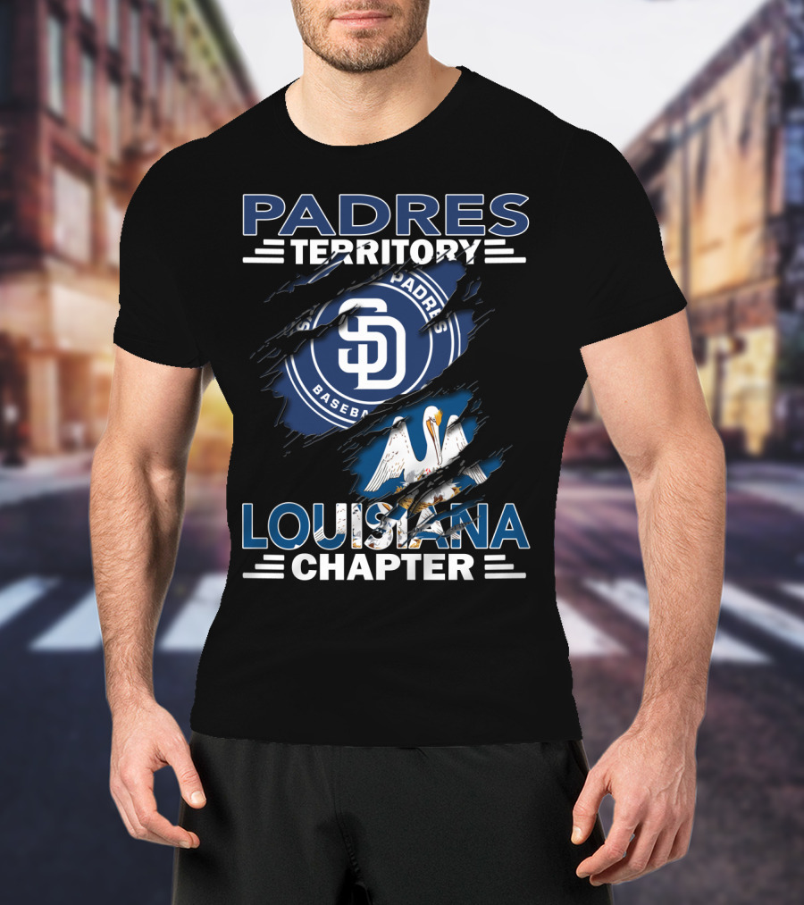 Padres Territory Baseball Louisiana Chapter Logo With Pelican T-Shirt