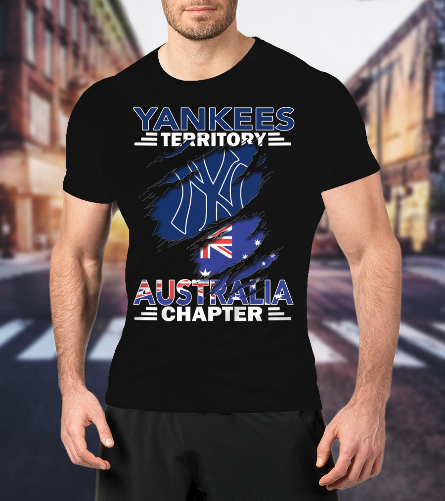 Yankees Territory Australia Chapter With New York Yankees And Australian Flag Elements T-Shirt
