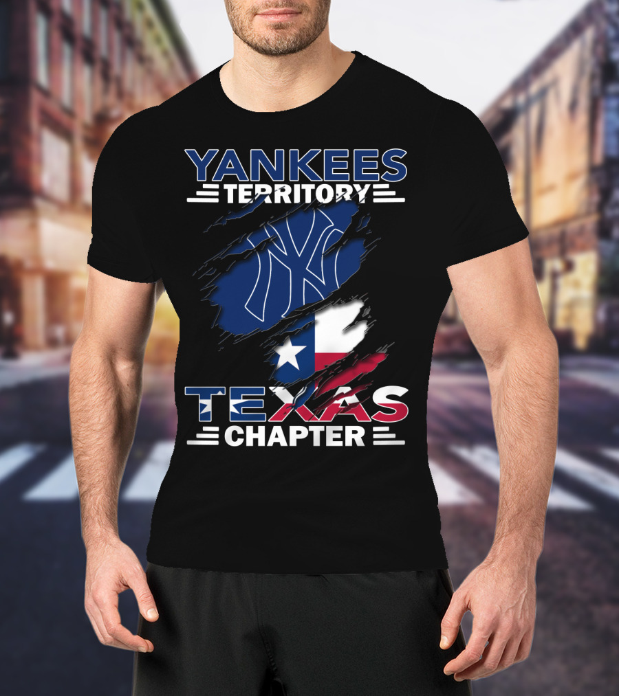 Yankees Territory Texas Chapter Yankees Logo Texas Flag T-Shirt
