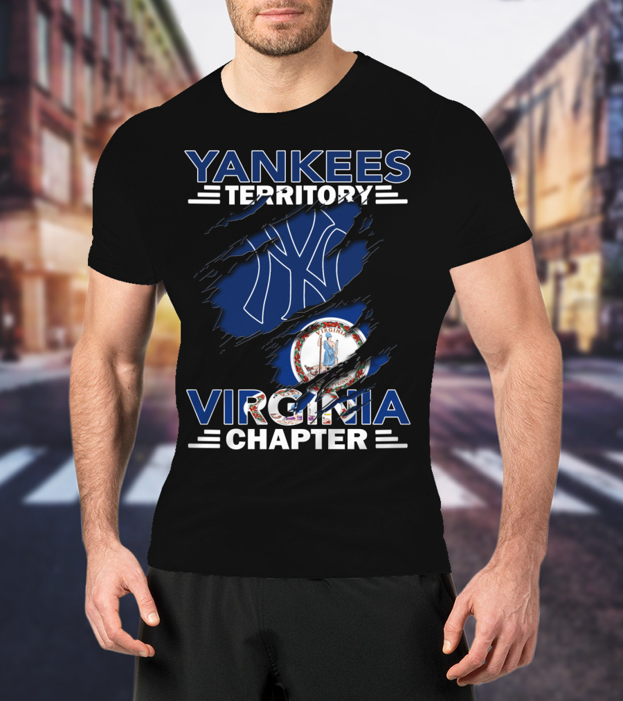 Yankees Territory Virginia Chapter Yankees Logo Virginia Flag T-Shirt