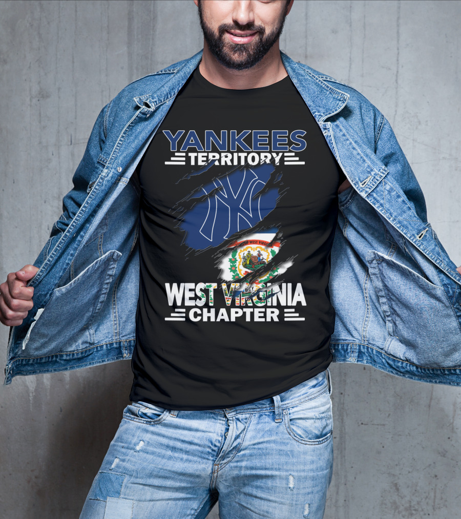 Yankees Territory West Virginia Chapter NY Logo And State Flag T-Shirt