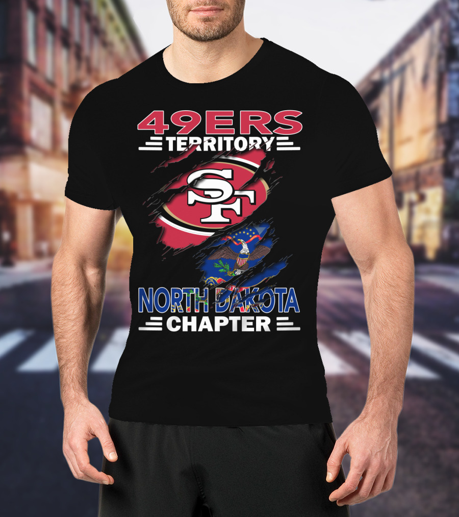 49ers Territory SF Logo North Dakota Chapter Flag T-Shirt