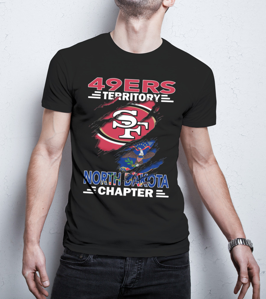 49ers Territory SF Logo North Dakota Chapter Flag T-Shirt