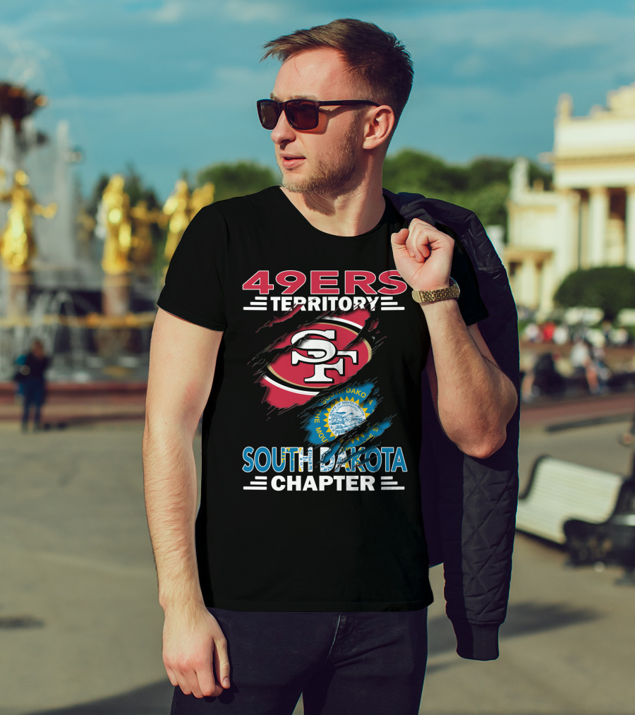 49ers Territory South Dakota Chapter SF Logo And State Emblem T-Shirt