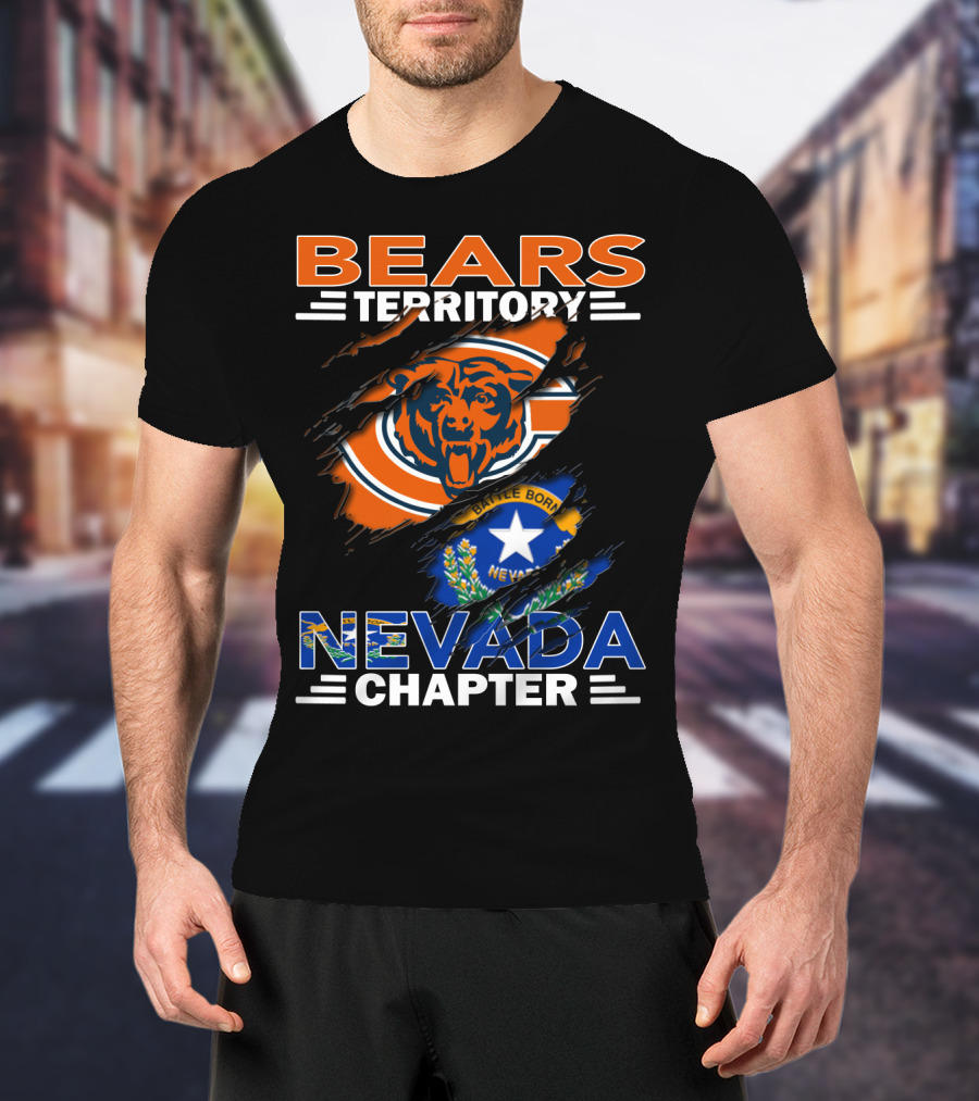 Bears Territory Nevada Chapter Battle Born Flag Emblem T-Shirt