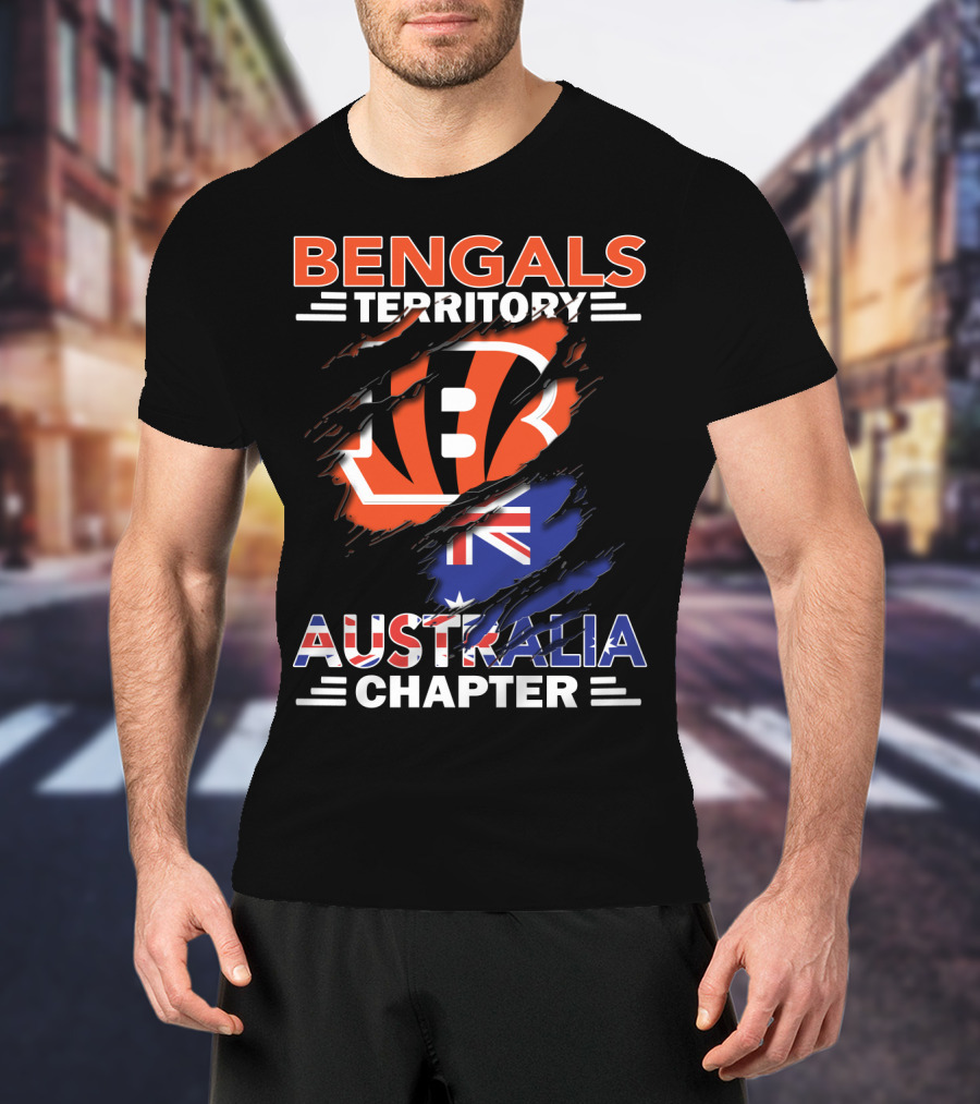 Bengals Territory Australia Chapter With Flag T-Shirt