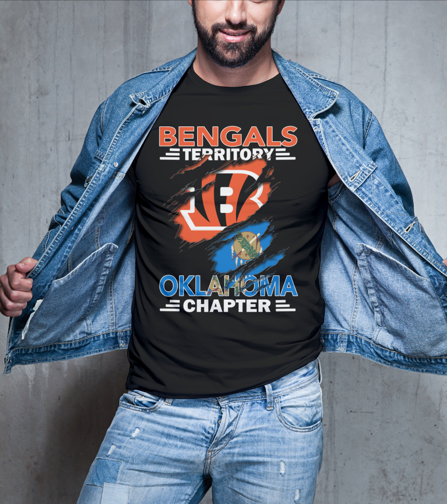 Bengals Territory Oklahoma Chapter Oklahoma Flag Bengals T-Shirt
