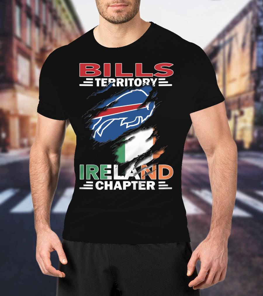Bills Territory Ireland Chapter Buffalo Logo And Irish Flag T-Shirt