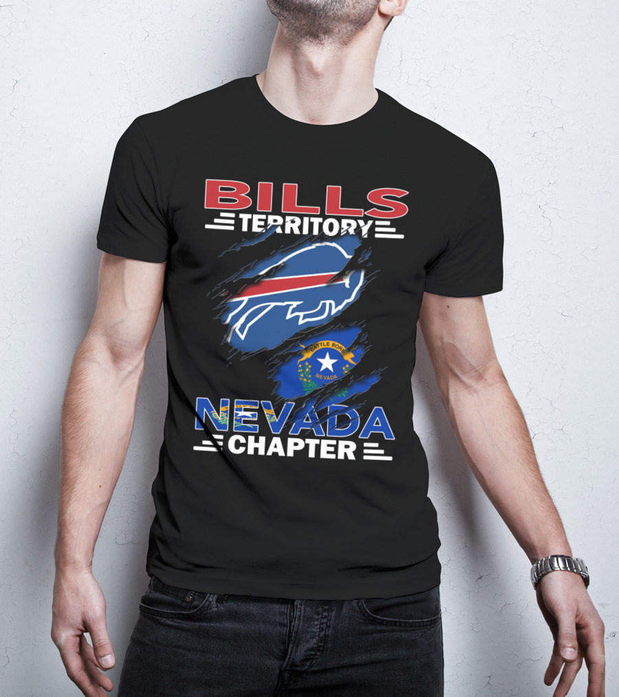 BILLS Territory Nevada Chapter Buffalo Nevada Flag Elements T-Shirt