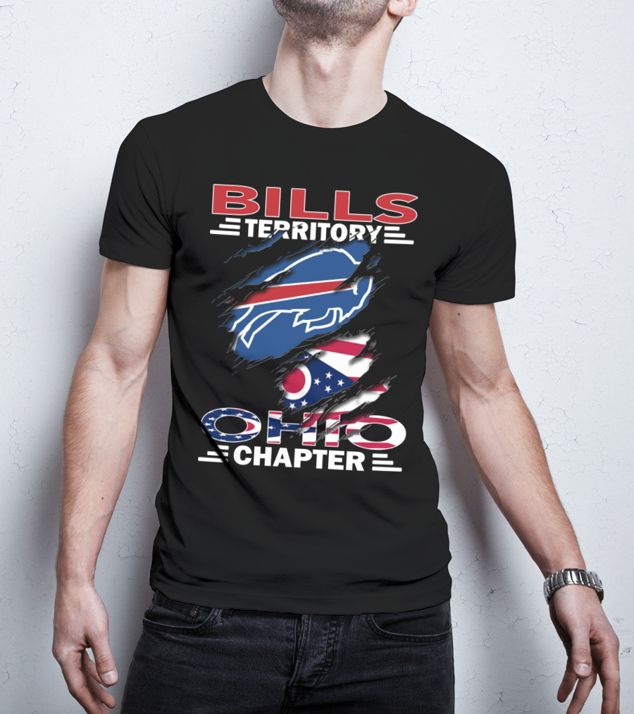 Bills Territory Ohio Chapter Buffalo Football Flag T-Shirt
