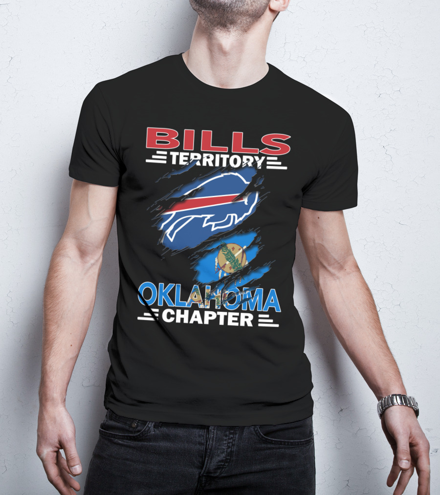 Bills Territory Oklahoma Chapter Buffalo Football Oklahoma Flag T-Shirt