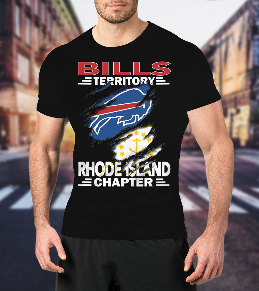 Bills Territory Rhode Island Chapter Blue Red Buffalo And Anchor T-Shirt