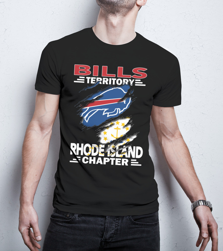 Bills Territory Rhode Island Chapter Blue Red Buffalo And Anchor T-Shirt