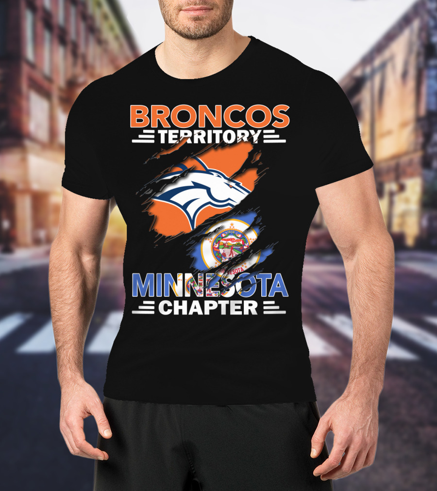 Broncos Territory Minnesota Chapter NFL Football Fan Club State Pride T-Shirt