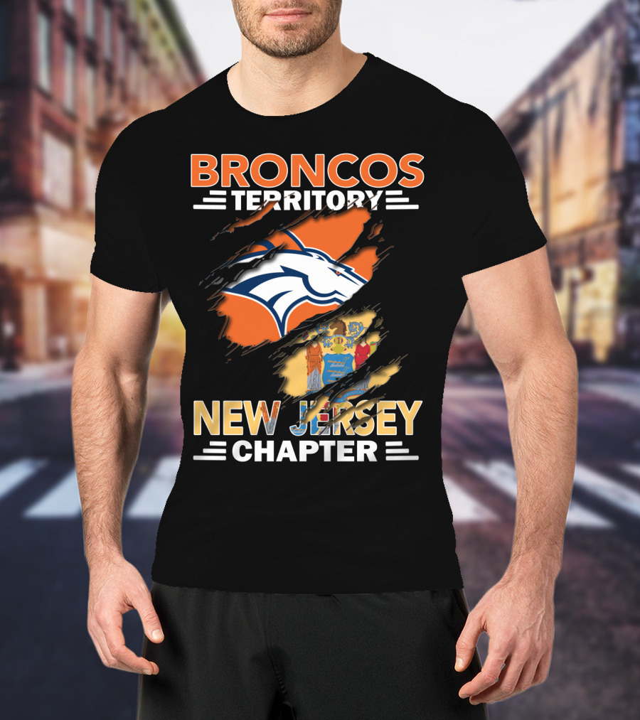 Broncos Territory New Jersey Chapter NFL Team Pride State Emblem T-Shirt