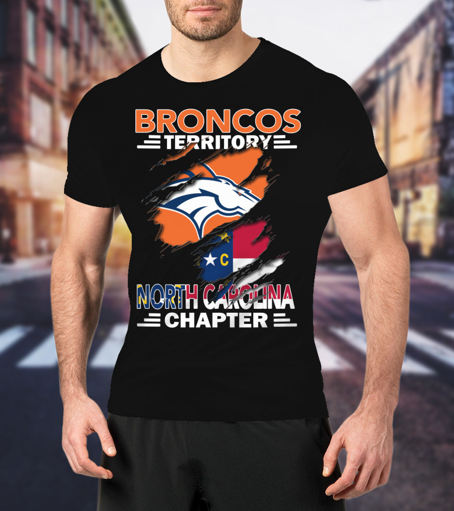 Broncos Territory North Carolina Chapter NFL Logo Fan Group T-Shirt