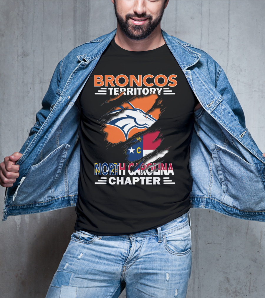 Broncos Territory North Carolina Chapter NFL Logo Fan Group T-Shirt