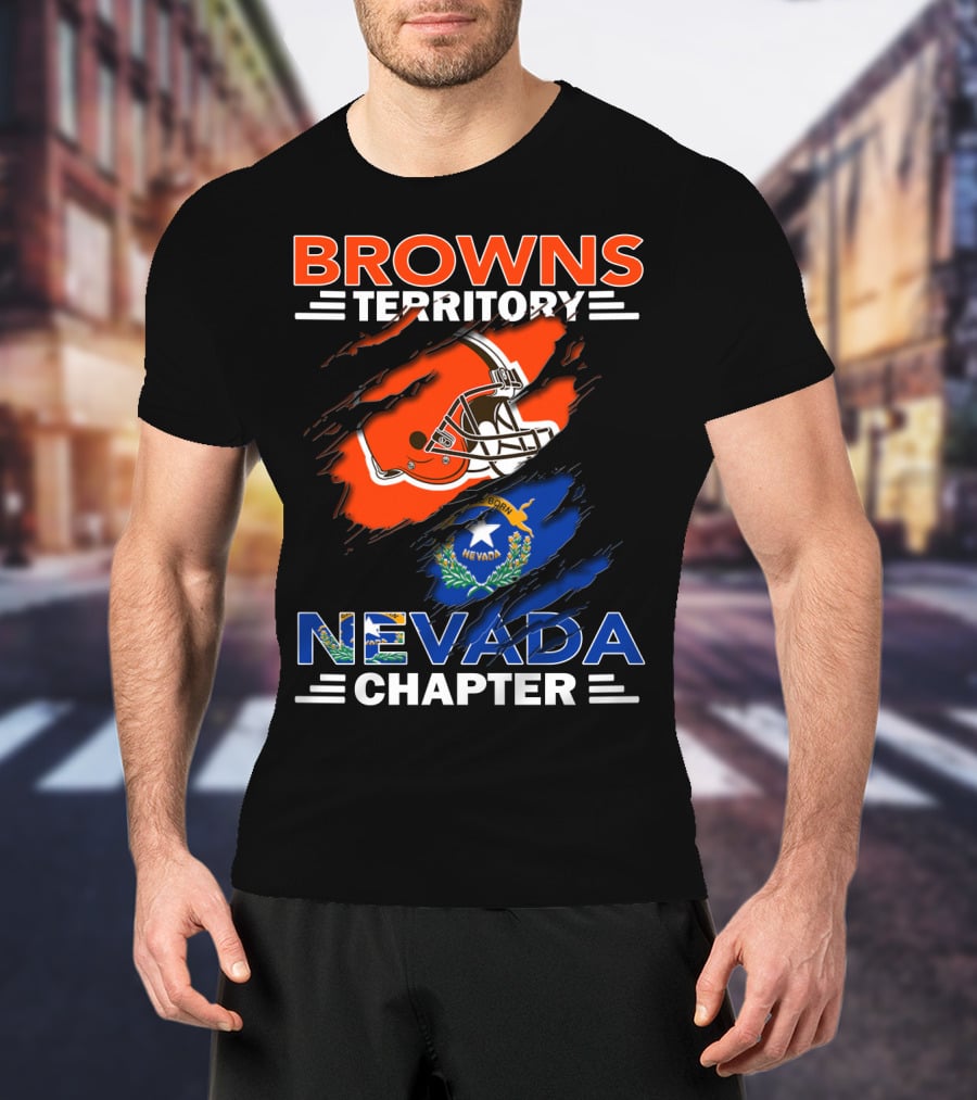 Browns Territory Nevada Chapter Football Helmet And State T-Shirt