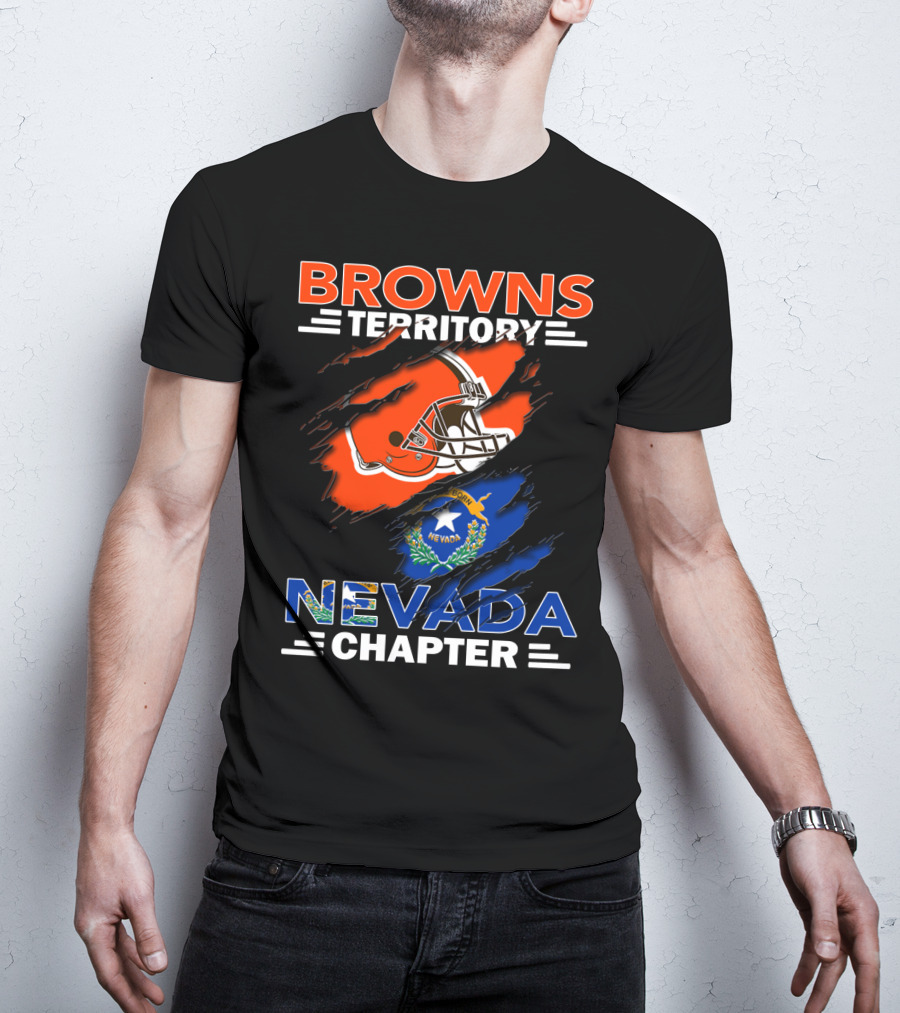 Browns Territory Nevada Chapter Football Helmet And State T-Shirt