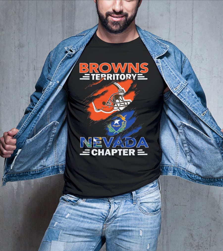 Browns Territory Nevada Chapter Football Helmet And State T-Shirt