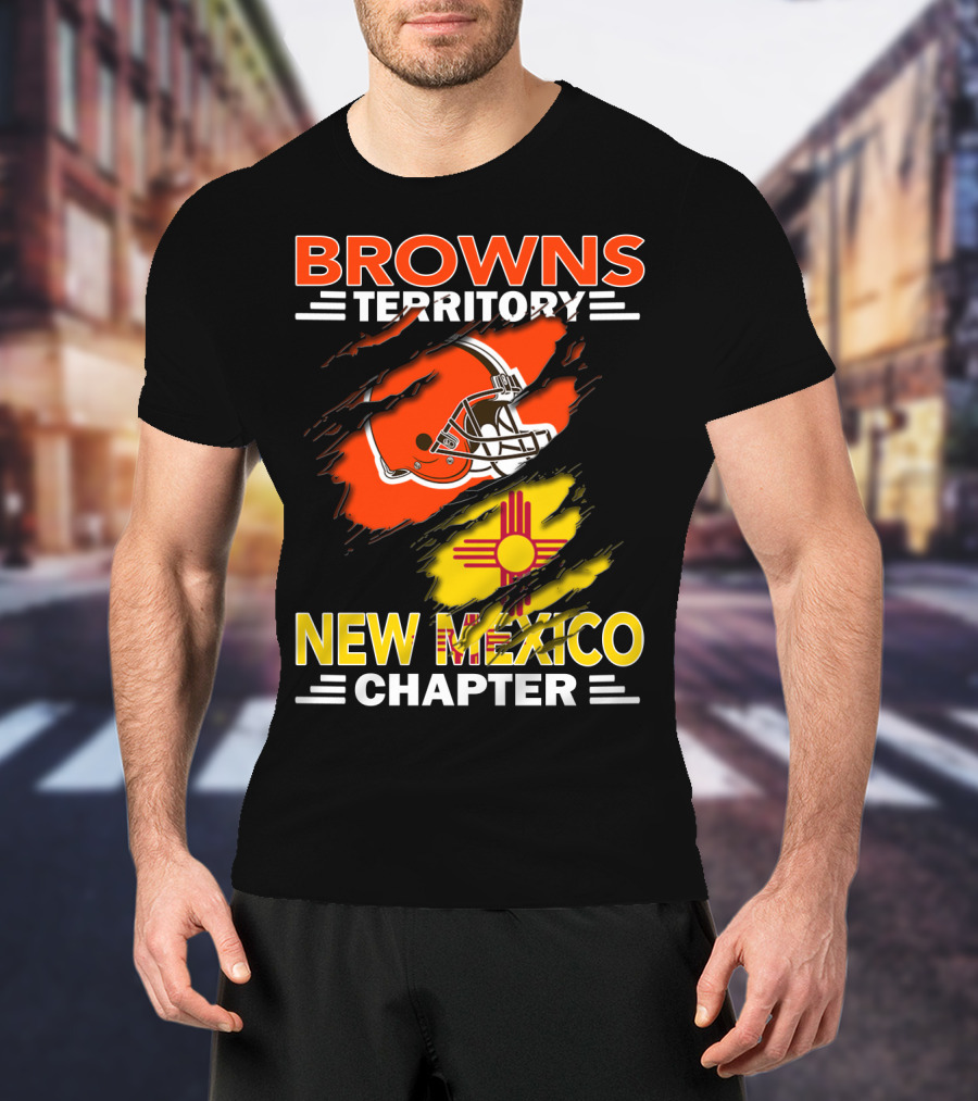 Browns Territory New Mexico Chapter Helmet And Zia T-Shirt