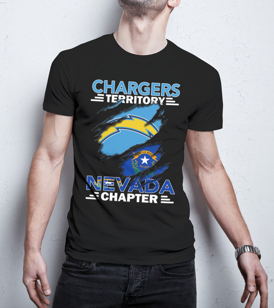 Chargers Territory Nevada Chapter Battle Born Flag Emblem T-Shirt