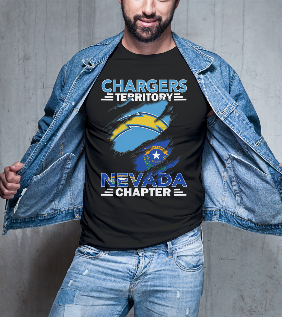 Chargers Territory Nevada Chapter Battle Born Flag Emblem T-Shirt