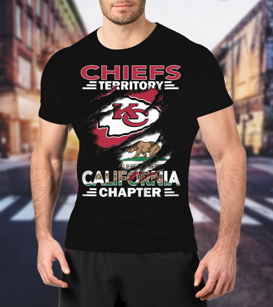 Chiefs Territory California Chapter KC Bear Flag T-Shirt