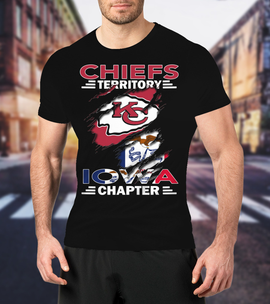 Chiefs Territory Iowa Chapter Kansas City Flag T-Shirt