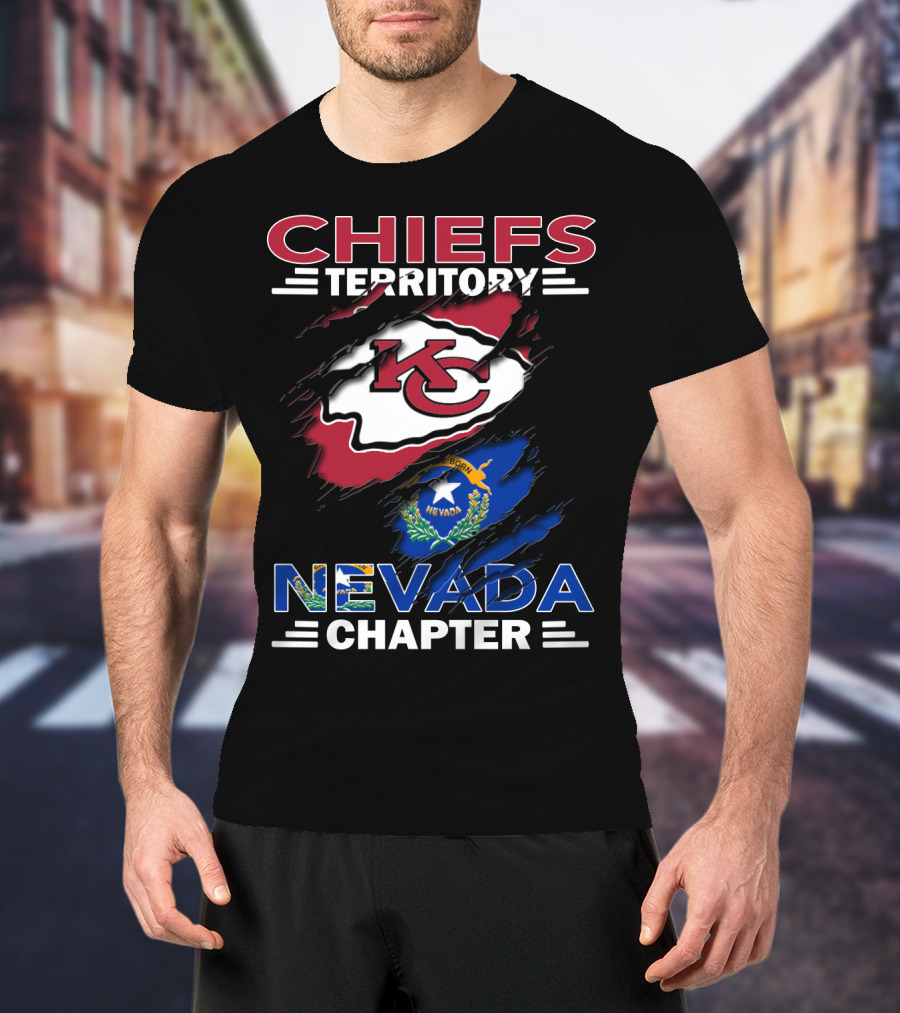 Chiefs Territory Kansas City Logo Nevada Chapter Football Fan T-Shirt