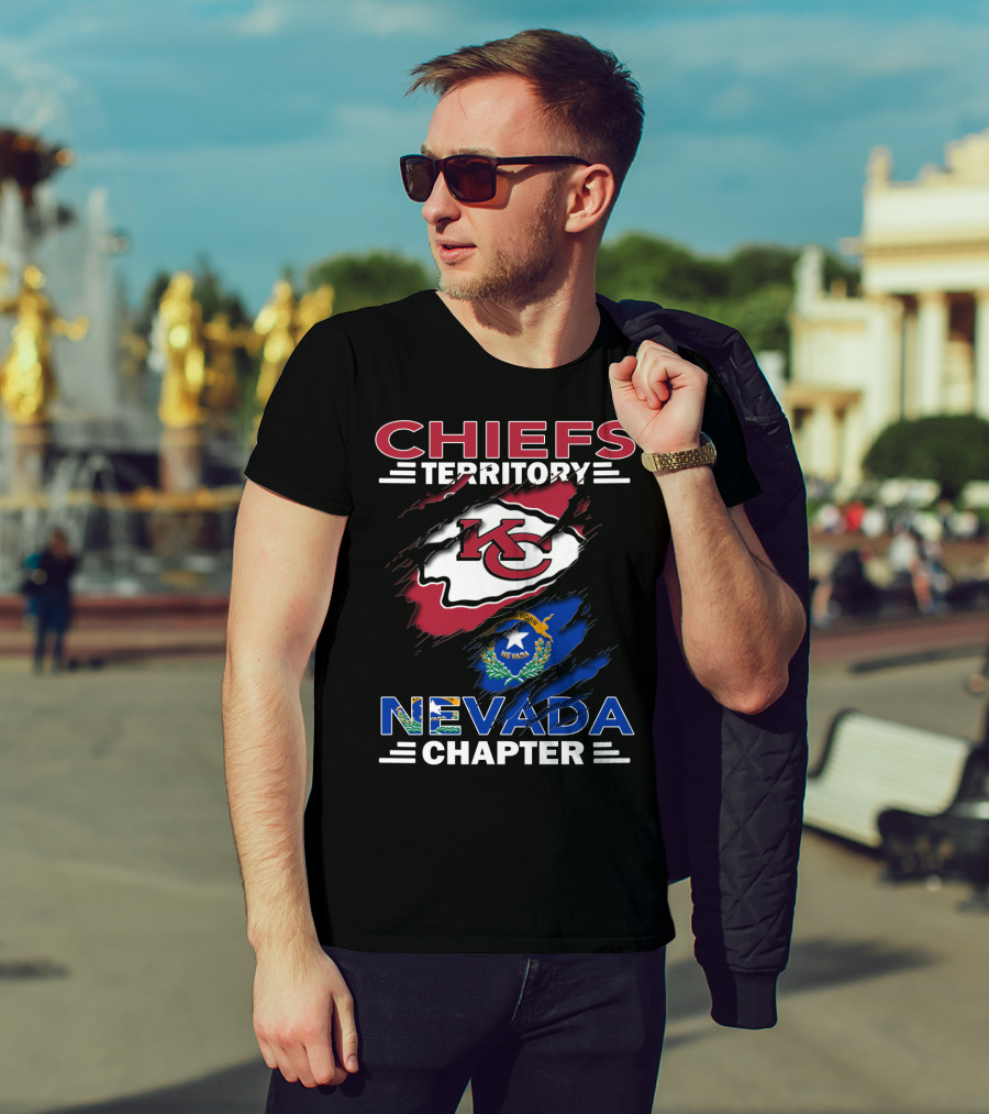 Chiefs Territory Kansas City Logo Nevada Chapter Football Fan T-Shirt