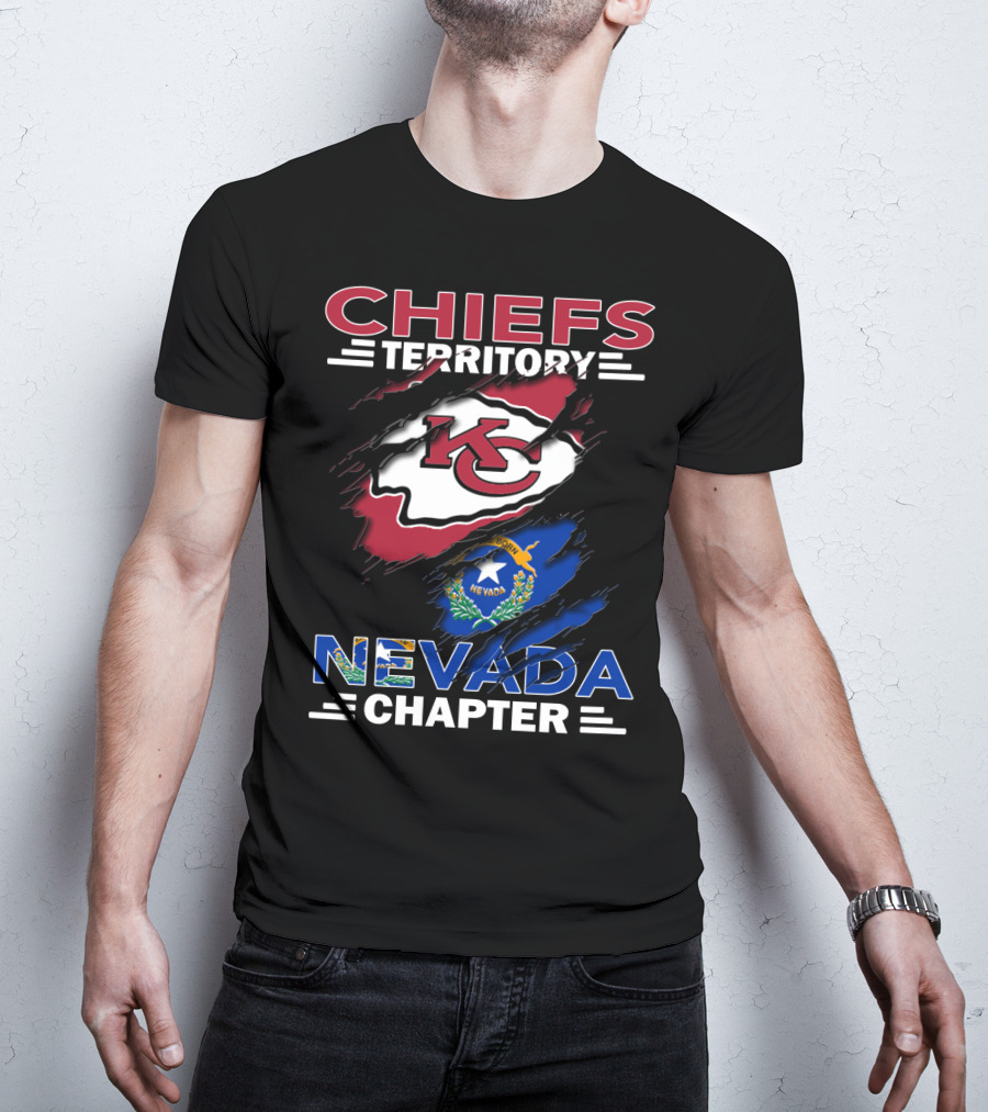 Chiefs Territory Kansas City Logo Nevada Chapter Football Fan T-Shirt
