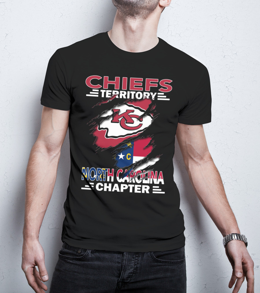 Chiefs Territory KC Logo North Carolina Chapter T-Shirt