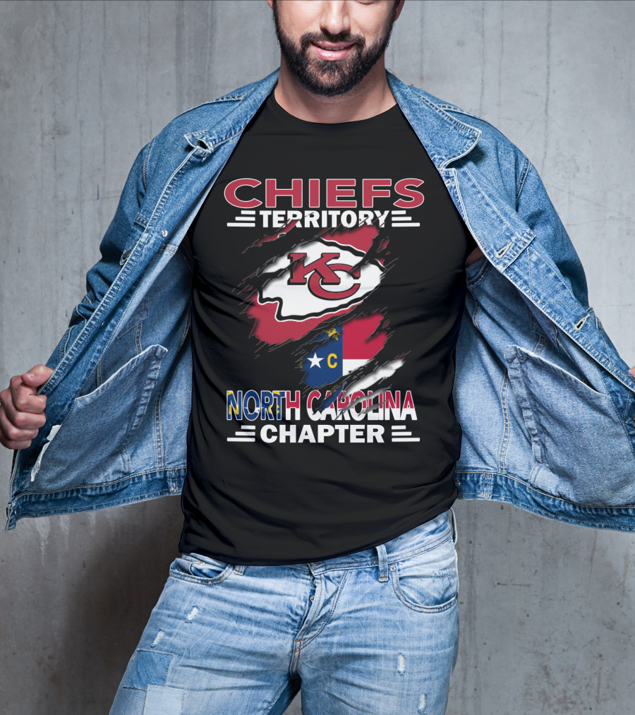 Chiefs Territory KC Logo North Carolina Chapter T-Shirt