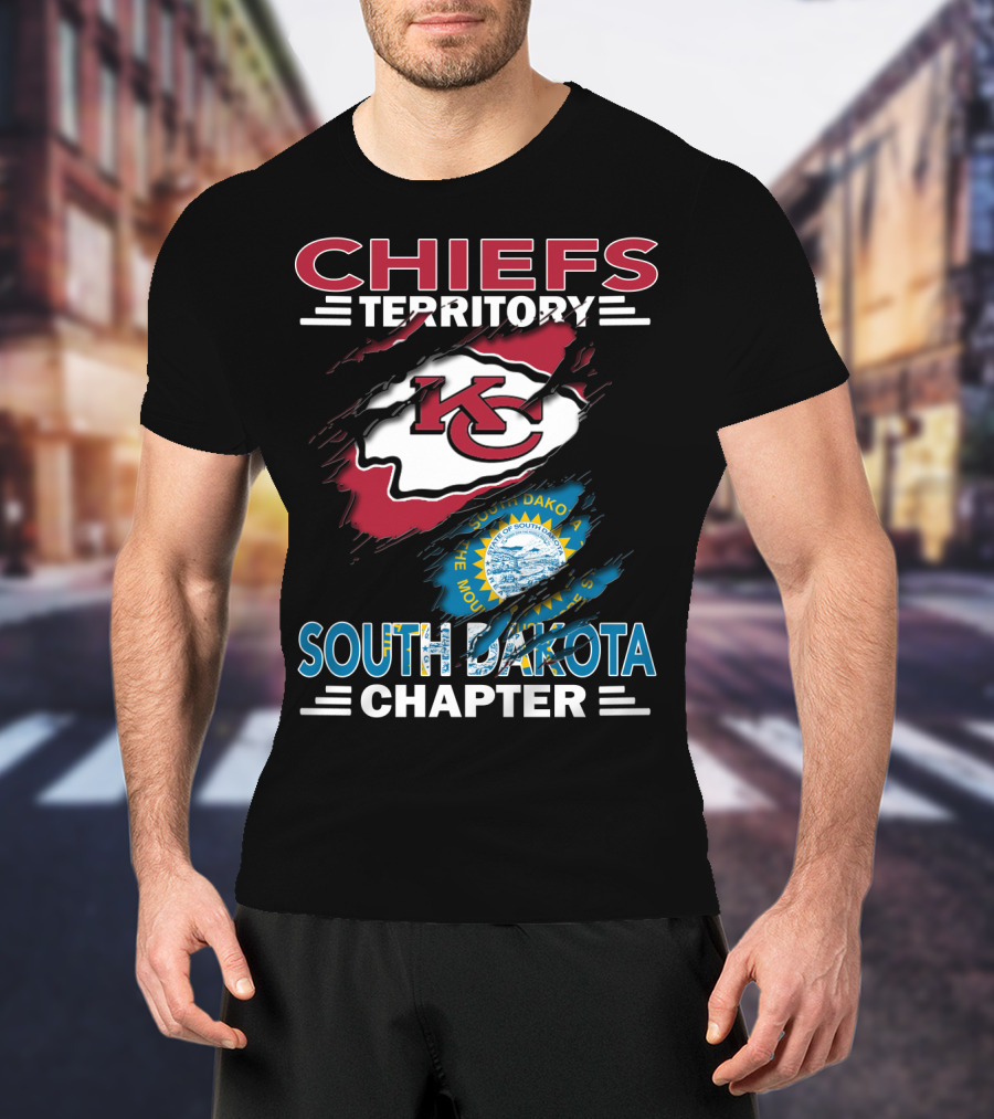 CHIEFS TERRITORY SOUTH DAKOTA CHAPTER KC Logo And South Dakota Emblem T-Shirt