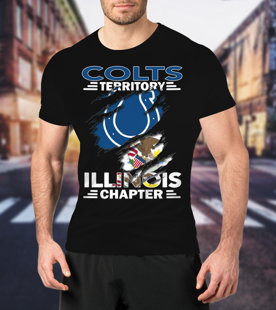Colts Territory Illinois Chapter Emblem Featuring Illinois State Seal And Horseshoe T-Shirt