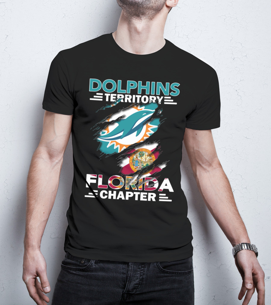 Miami Dolphins Territory Florida Chapter Rip Effect T-Shirt