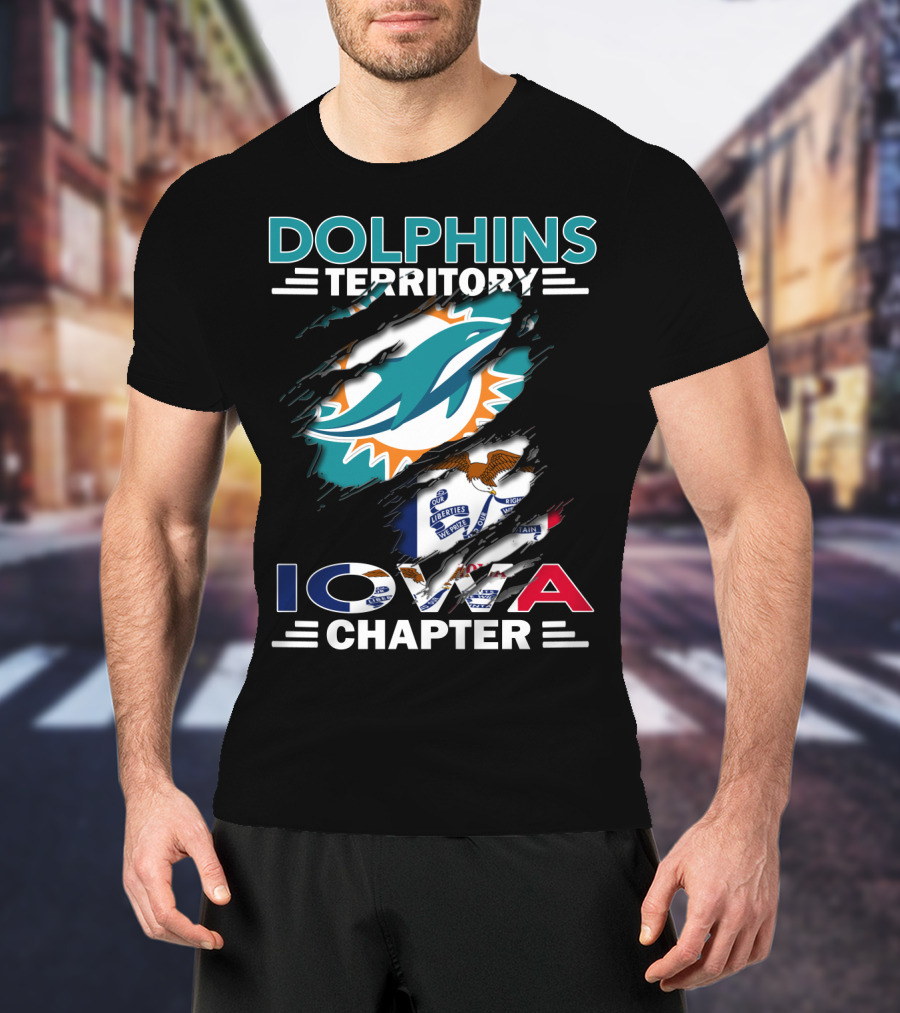 Dolphins Territory Miami Iowa Chapter Fan Club T-Shirt